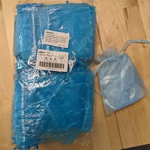 100+ Blue Organza Small Gift Bags